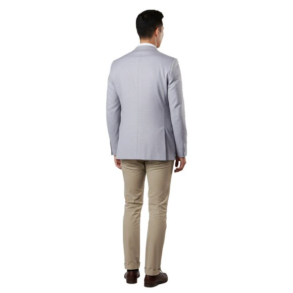 Men's Textured Blue Lavender Blazer Jacket by Tazio - Picture 4 of 8